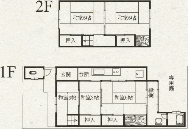 京町家の間取り図